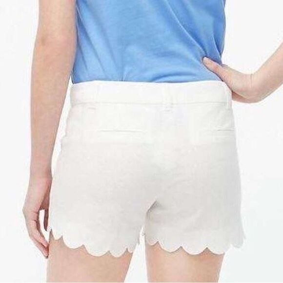 J.CREW | Solid Scalloped Linen Blend Shorts Size 0 - Picture 7 of 7